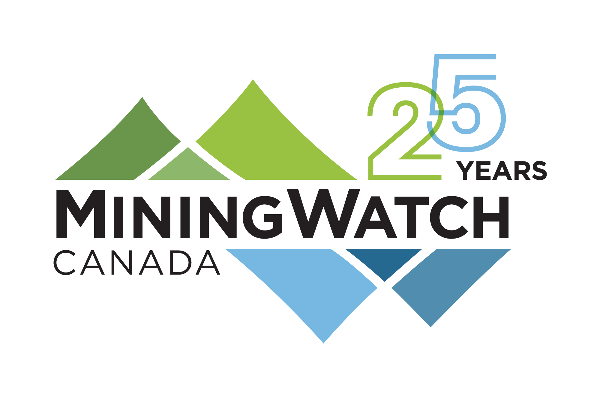 MiningWatch Canada 25th Anniversary Logo