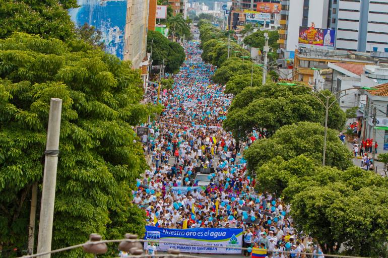 March for the protection of the páramo 