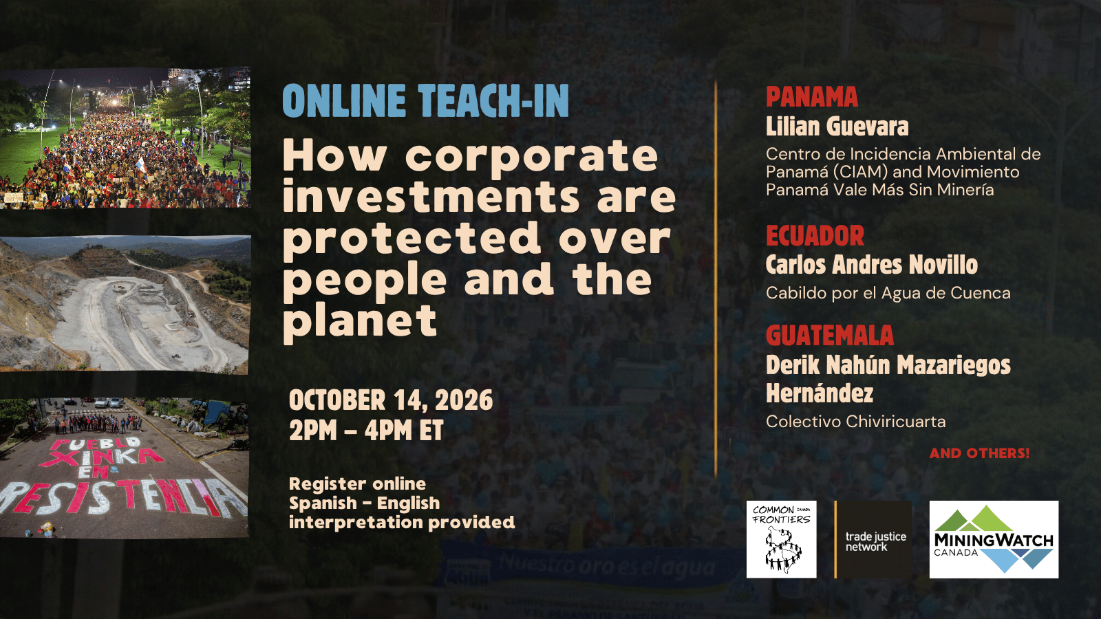 Online teach-in: How corporate investments are protected over people and the planet